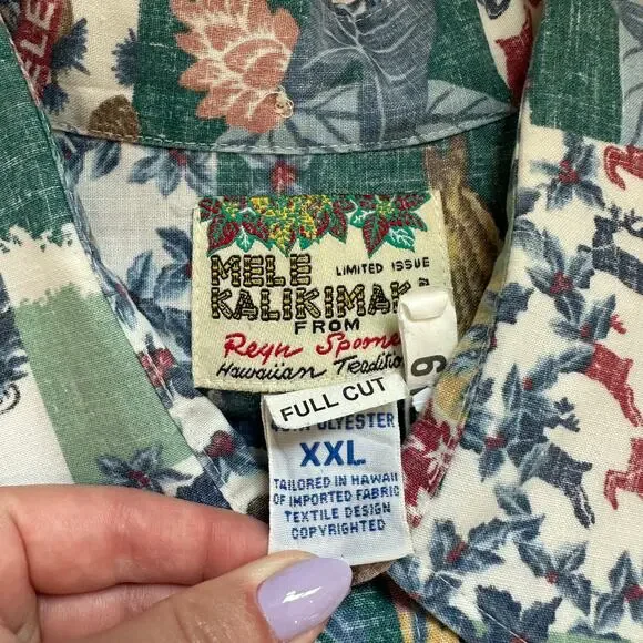 Reyn Spooner vintage 2004 Mele Kalikimaka Hawaiian Traditions shirt XXL